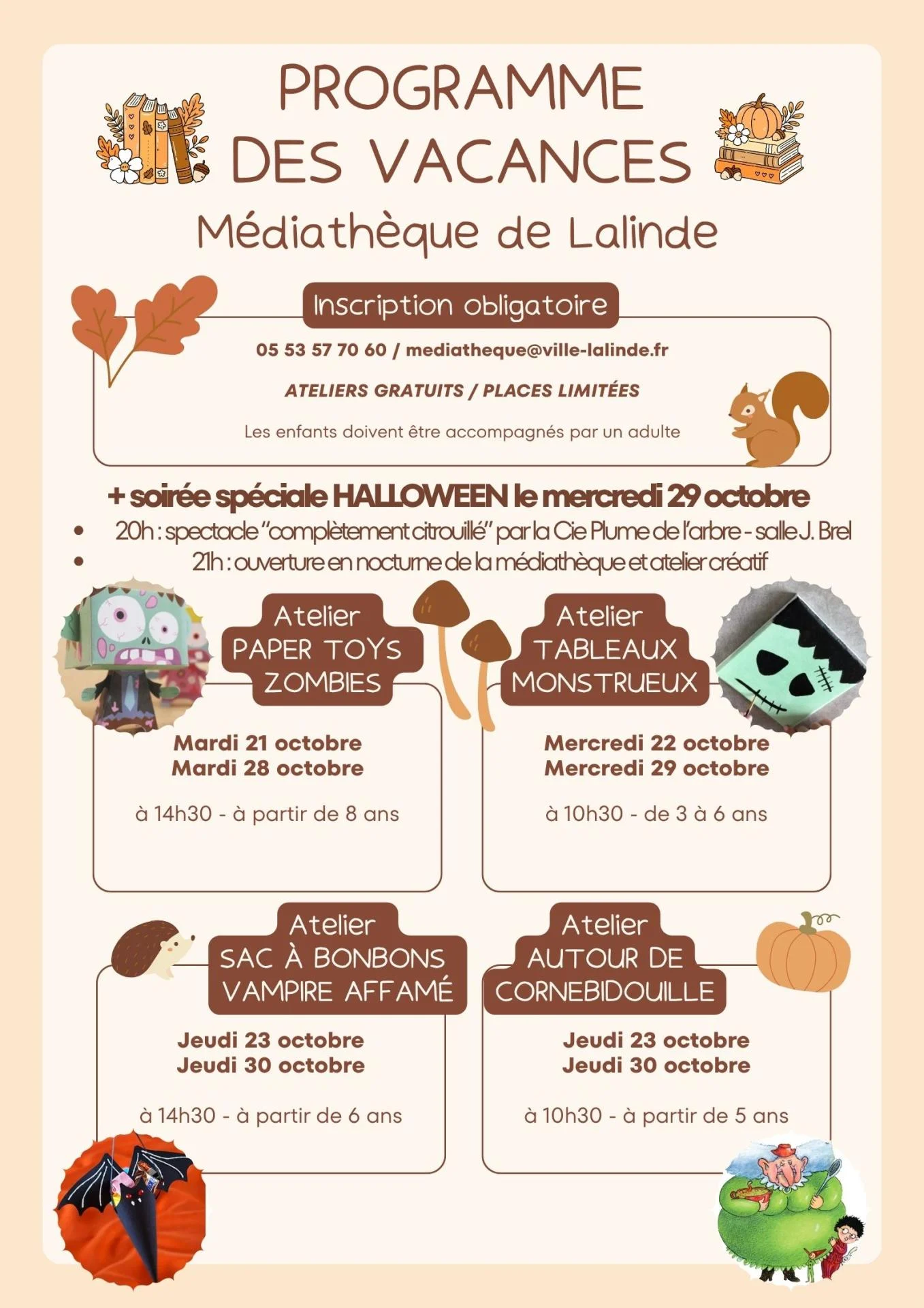 prog vacances octobre