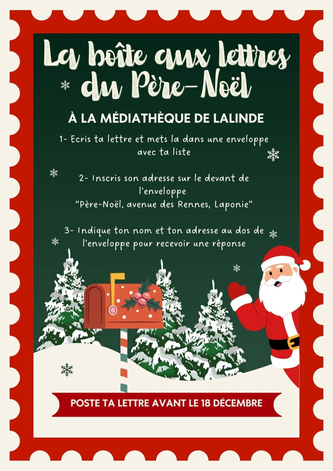 Affiche boite aux lettres du pere noel a3