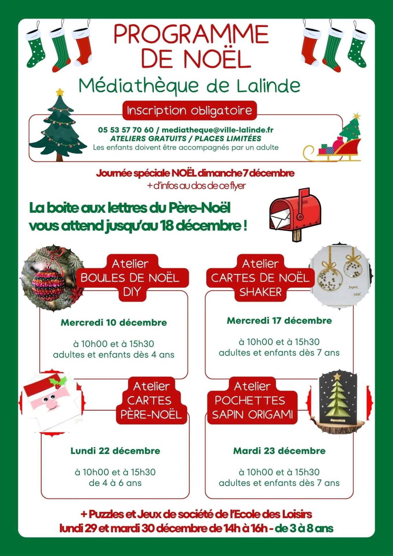 Affiche programme de noel a3