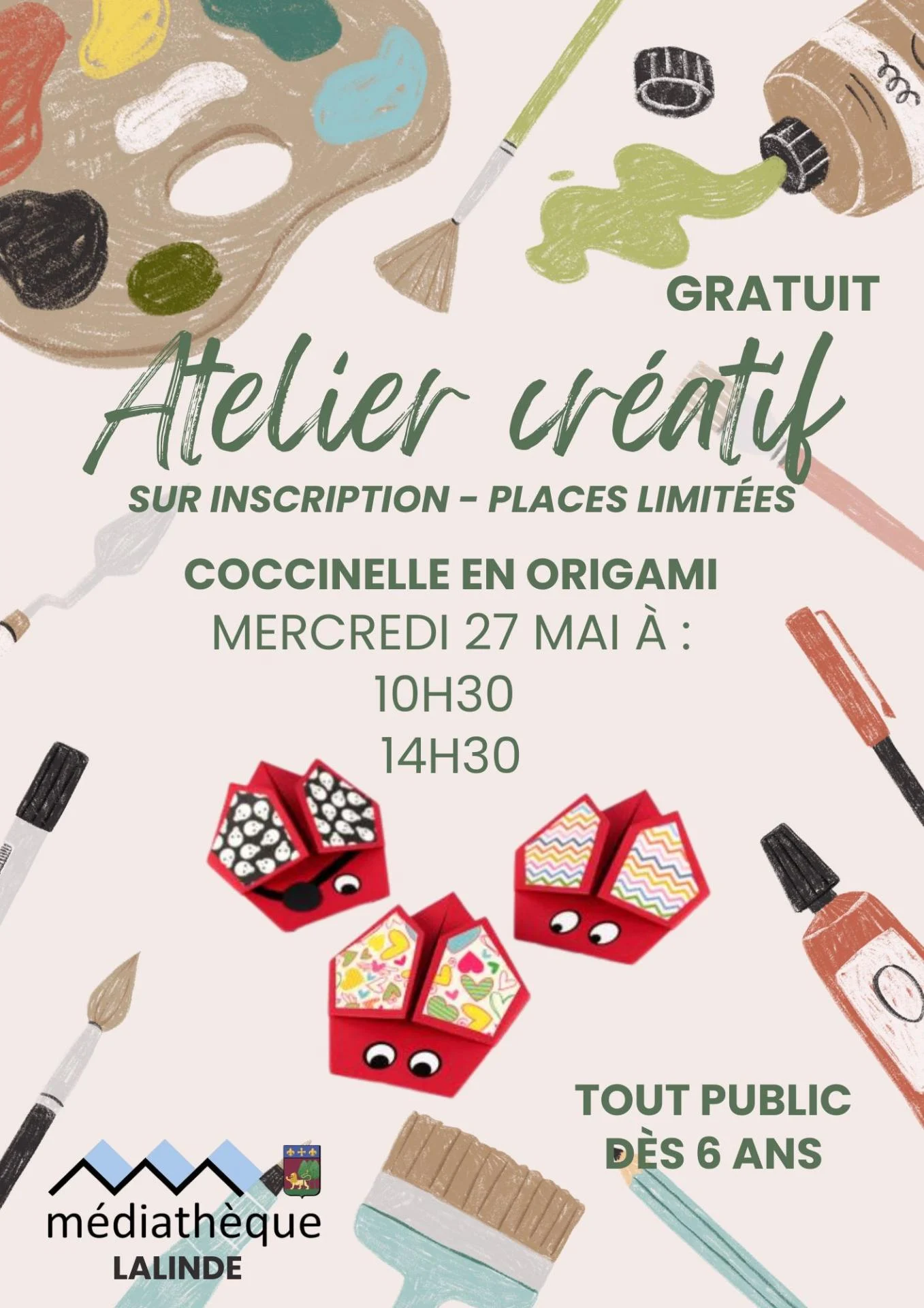 Atelier coccinelle origami