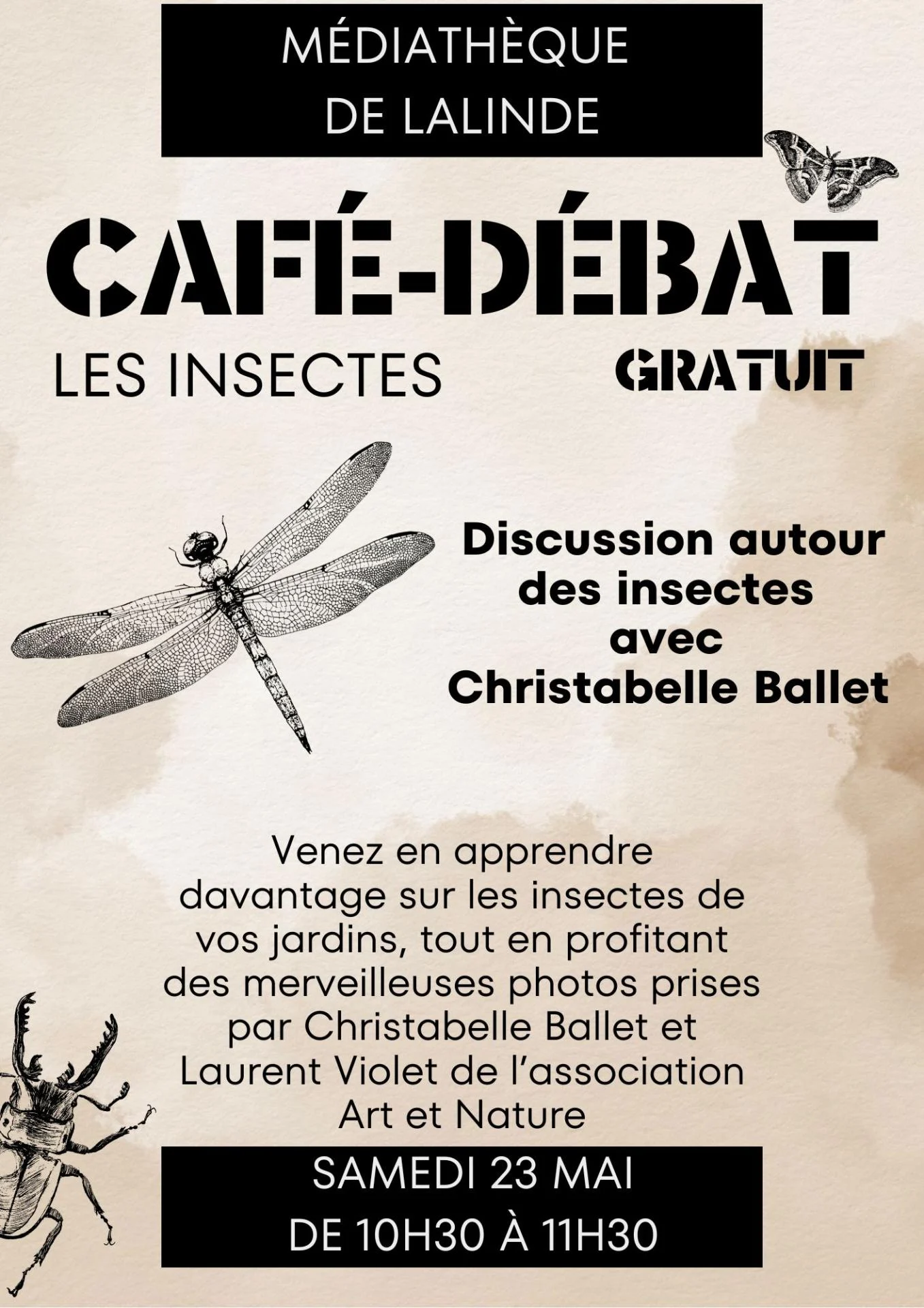 Cafe debat sur les insectes