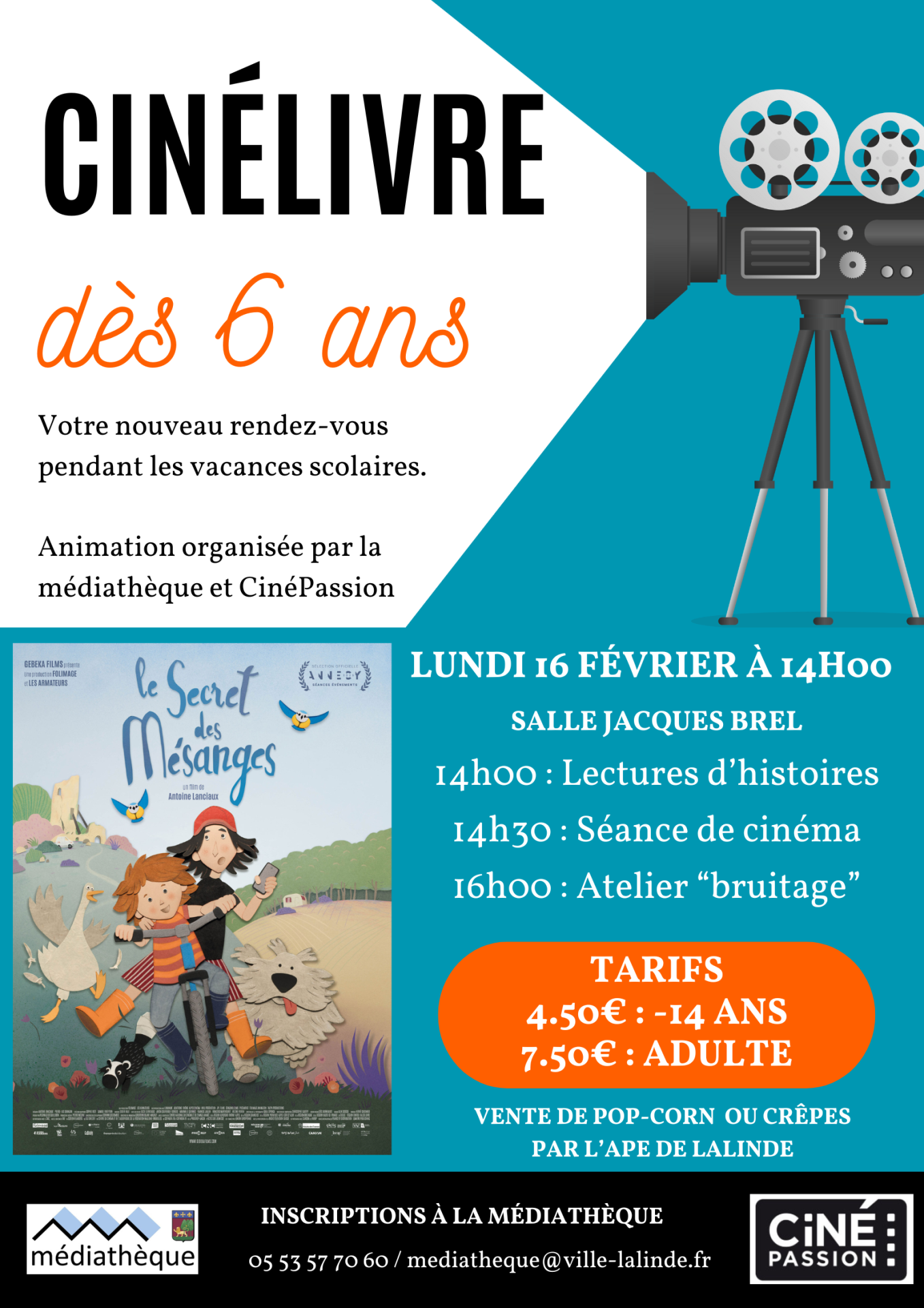 Cinelivre du 16 fevrier 2026