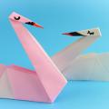 Cygnes en origami