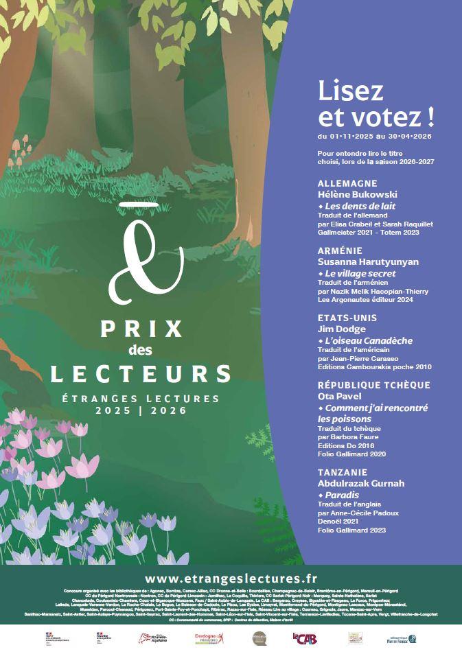 Prix des lecteurs 2025 2026 affiche